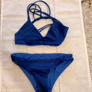Patagonia Reversible Seaglass Bikini Ripple Superior Blue Medium